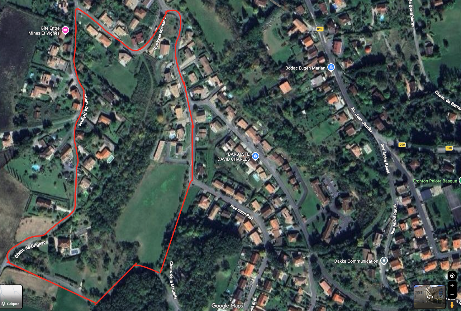 Parcours suivi par Maya